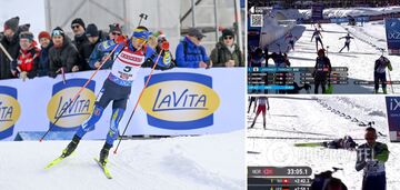 The leader of the Ukrainian national team fell down, writhing in pain, after finishing at the Biathlon World Cup