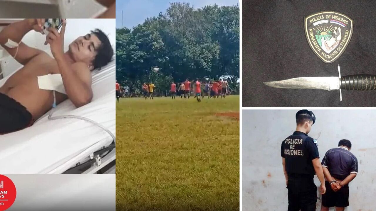In Argentina, a referee stabbed a football player in the chest instead of issuing a red card