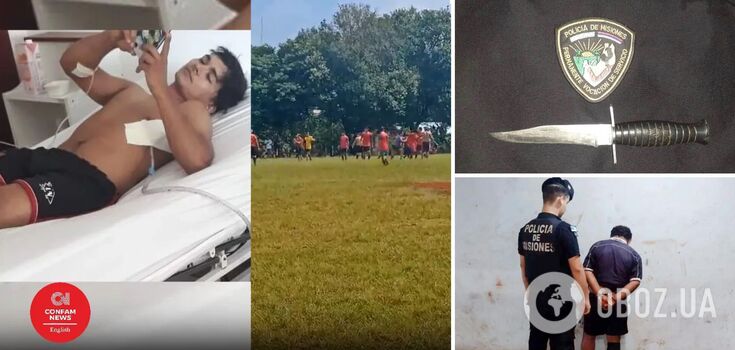 In Argentina, a referee stabbed a football player in the chest instead of issuing a red card