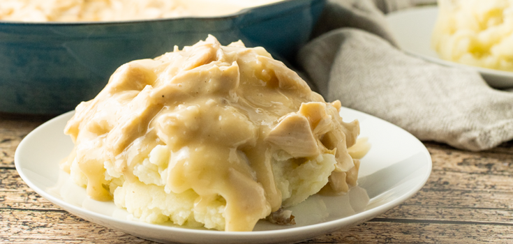 The most delicious chicken gravy: perfect for mashed potatoes