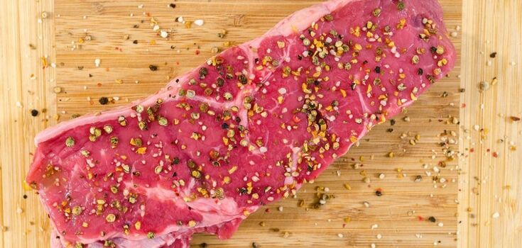 Meat with spices