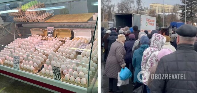 Russians buy expensive eggs due to shortage