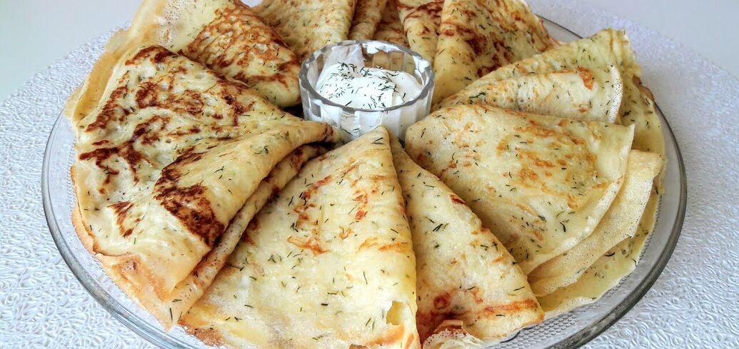 Pancakes with pate