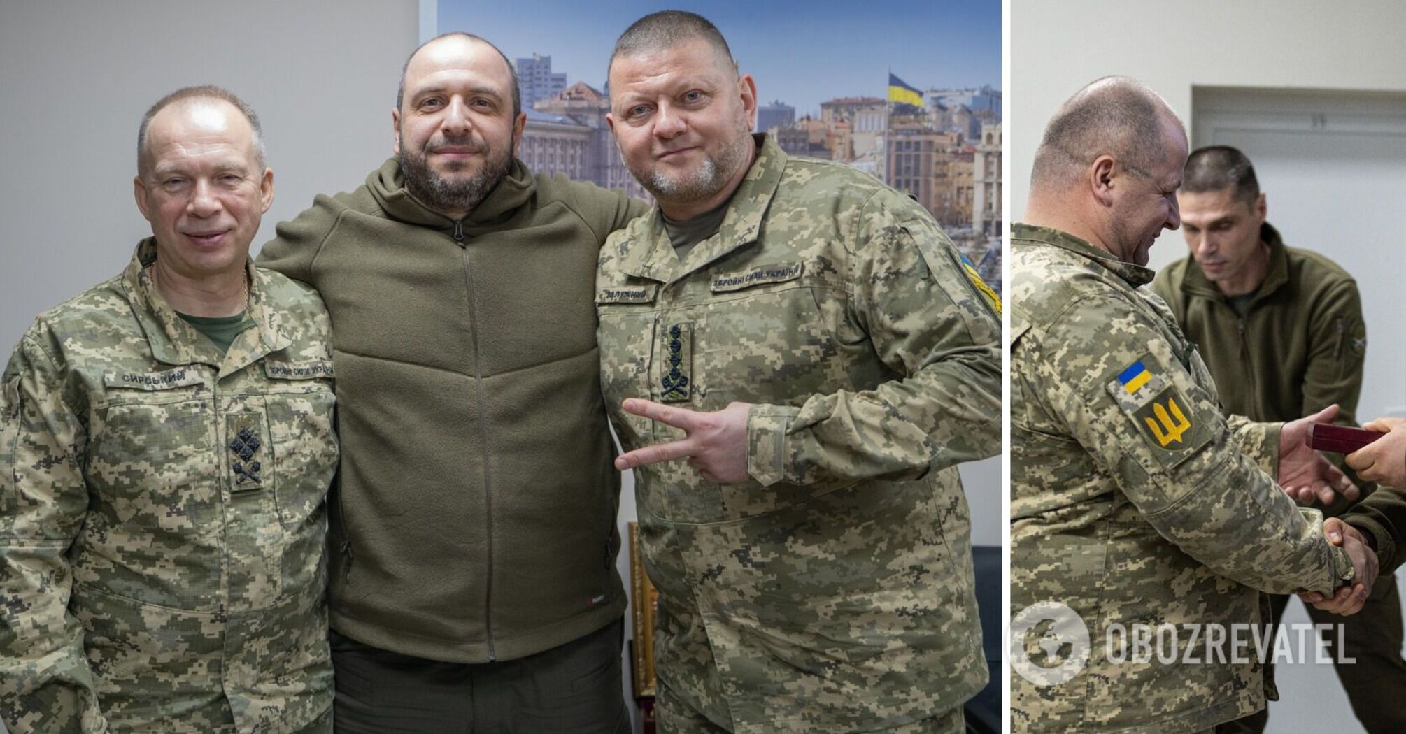 Zaluzhnyi and Umierov presented awards to soldiers of the Armed Forces of Ukraine. Photo