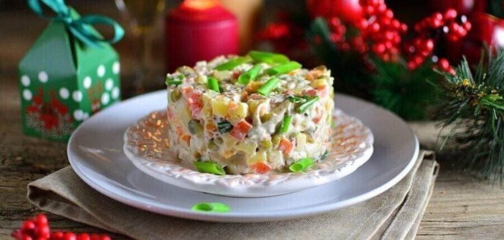 Olivier salad without mayonnaise