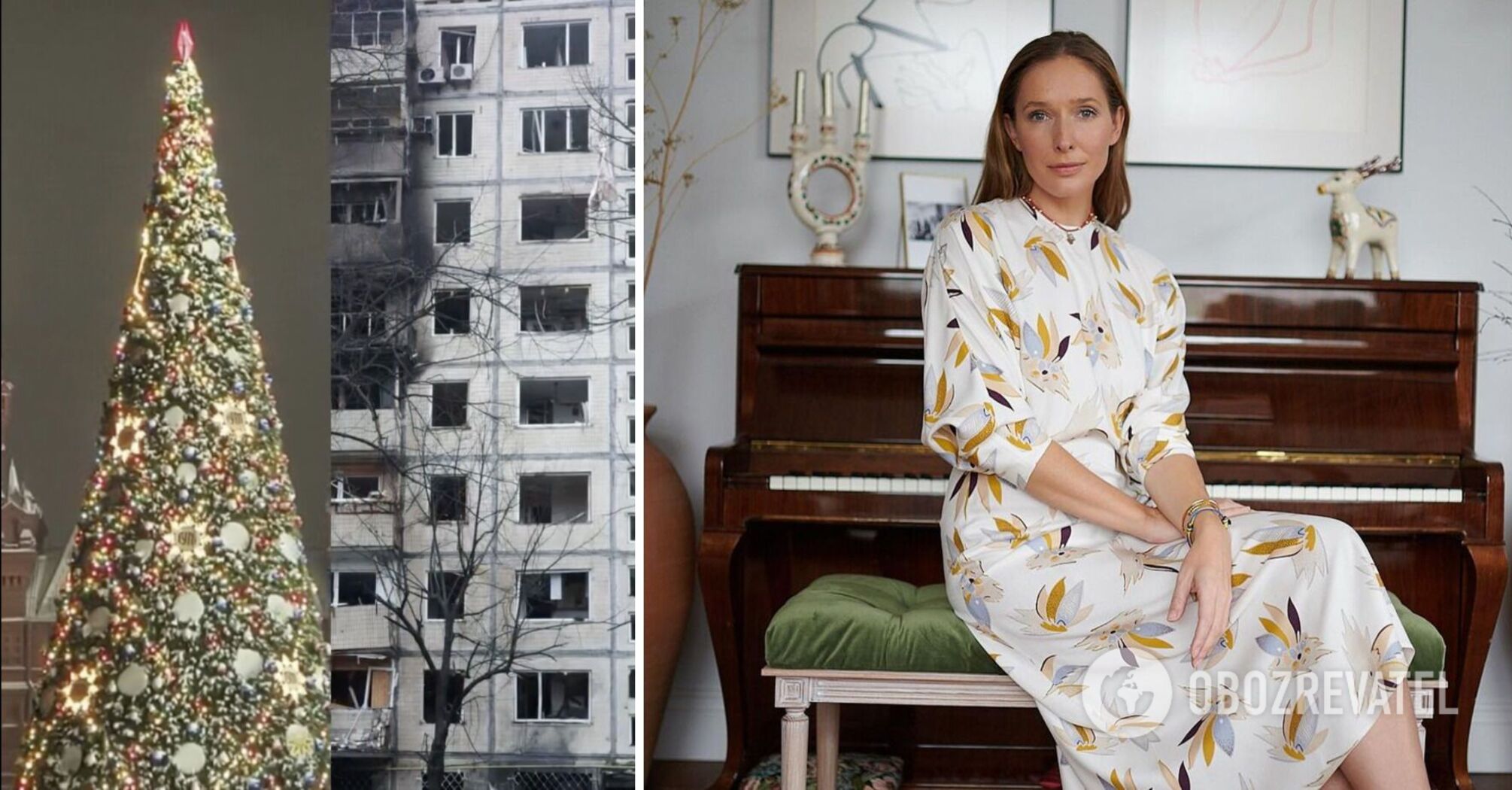 Missiles in Kyiv, a celebration in Moscow. Osadcha showed eloquent photos