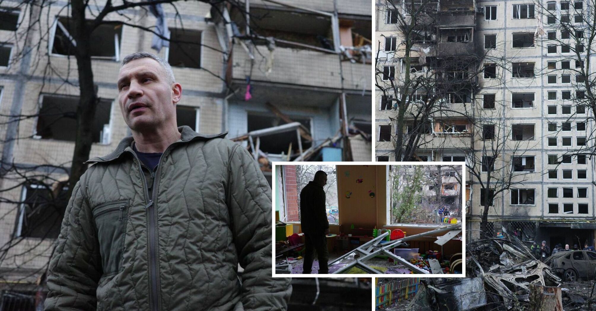 Kłyczko pokazuje konsekwencje ataku rakietowego na Kijów