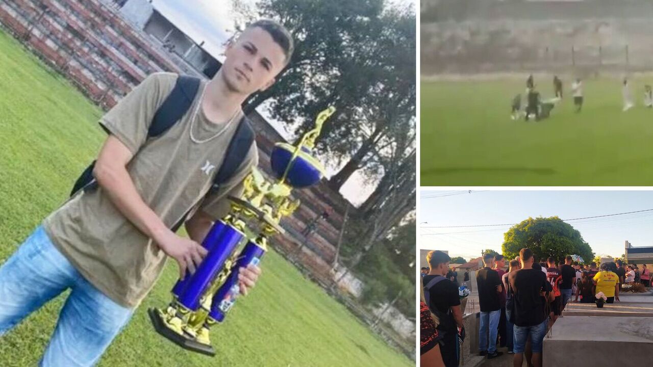 Lightning killed a football player during a match in Brazil. Video