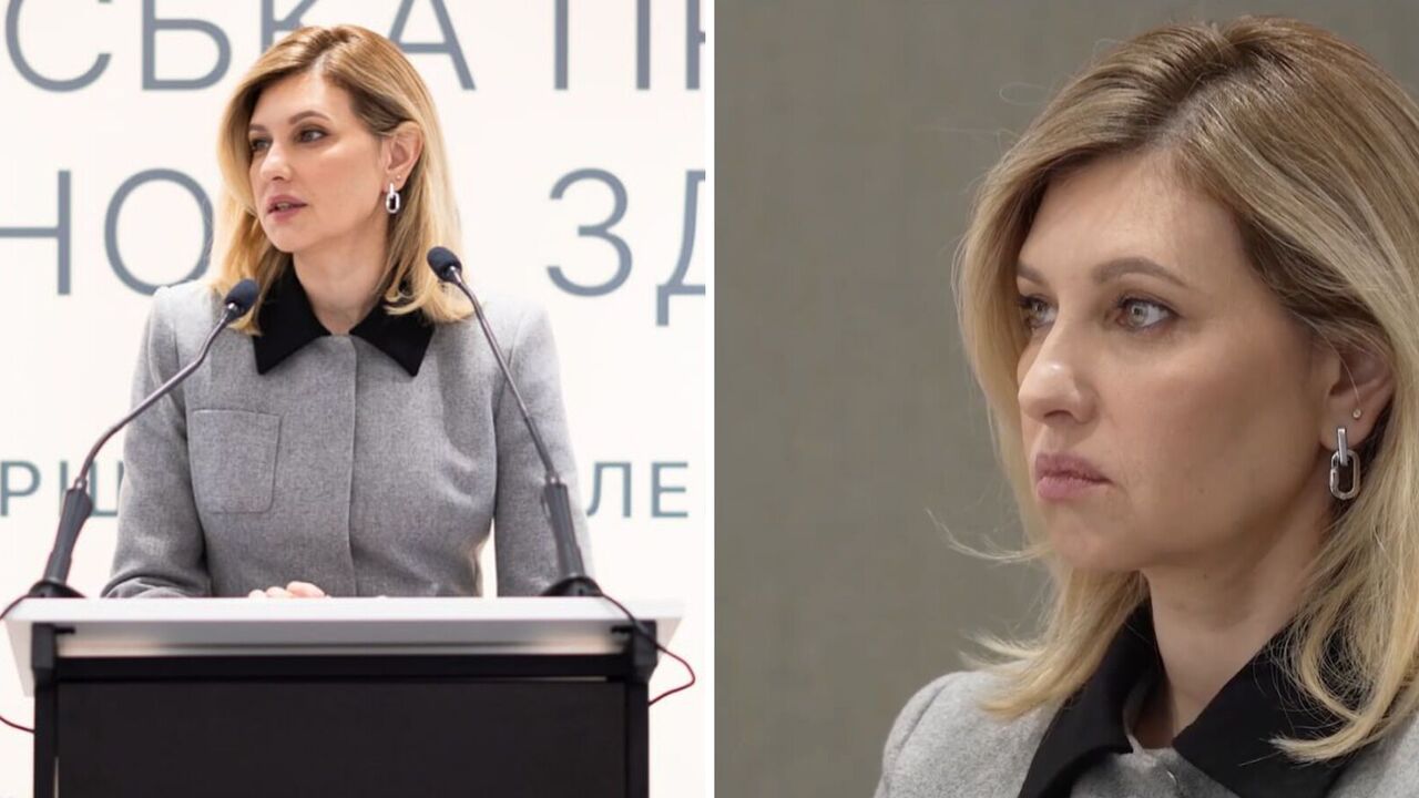 Zelenska went out in public in her favorite colors again and showed a restrained image. Photo