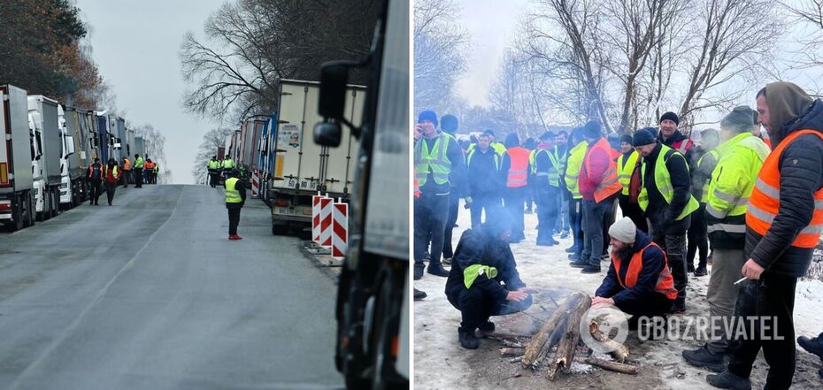 Poles continue blockade of Ukraine's border