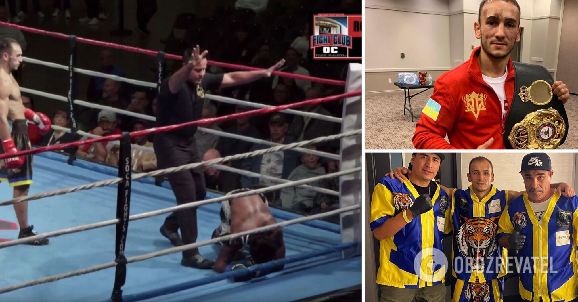 The Ukrainian boxing champion won a fight in the United States by knockout. Video