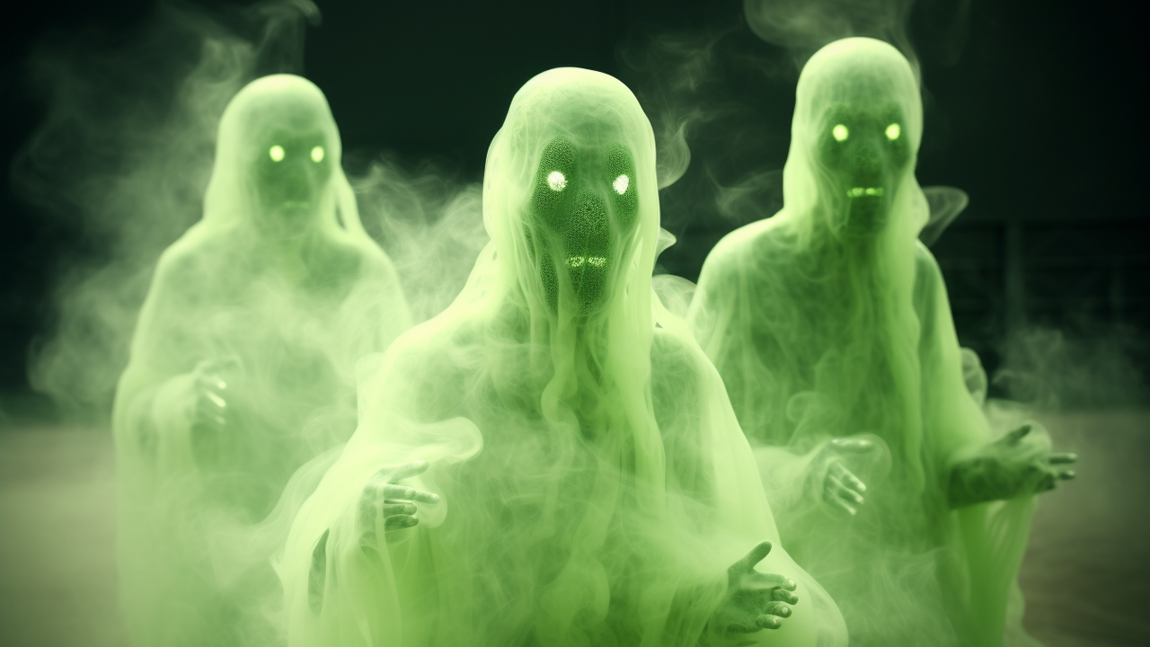 A probable explanation for the appearance of green "ghosts" high in the Earth's atmosphere has been found