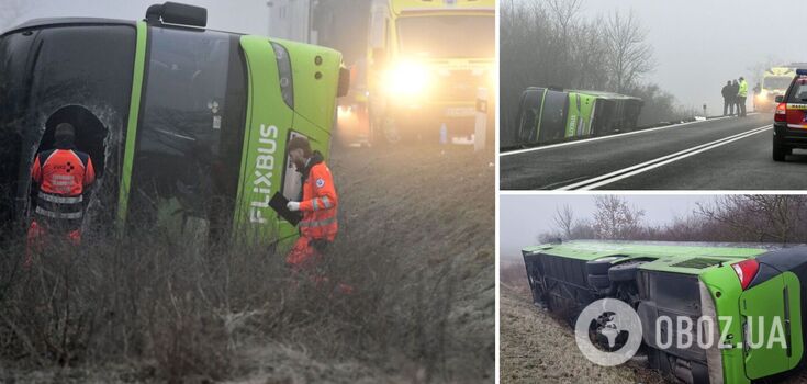 Przepełniony autobus z Ukrainy przewraca się na Słowacji: wśród ofiar są dzieci. Zdjęcie