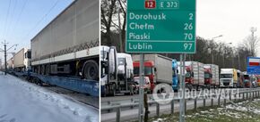 Wznowienie blokady polskich lotniskowców w Dorohusku