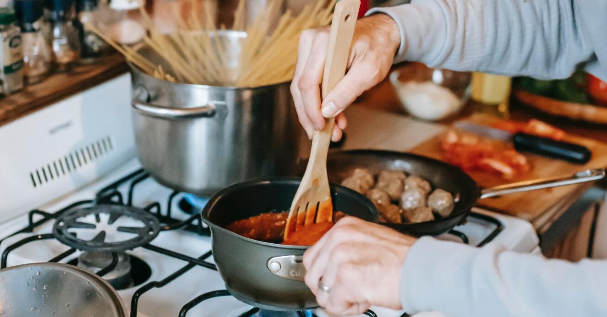 Cooking with food