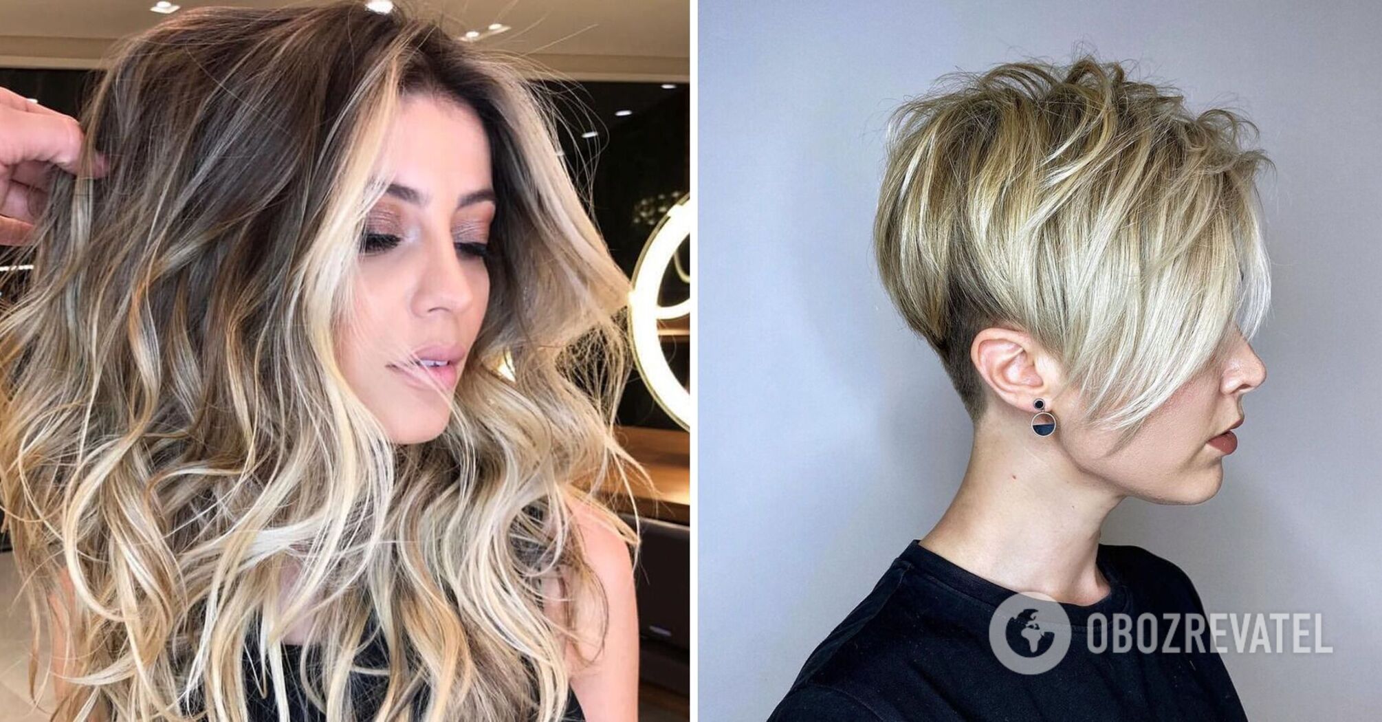 Short haircuts and trendy coloring add volume