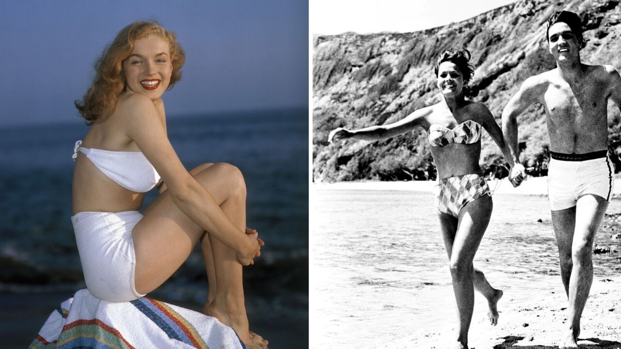 Marilyn Monroe, Elvis Presley, Elizabeth Taylor i inni: jak gwiazdy Hollywood wyglądały w strojach kąpielowych i kąpielówkach. Rzadkie zdjęcia