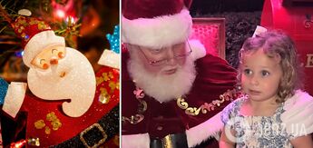 "Do you want to sit on my lap?" A video with Santa and a three-year-old girl went viral: what she said