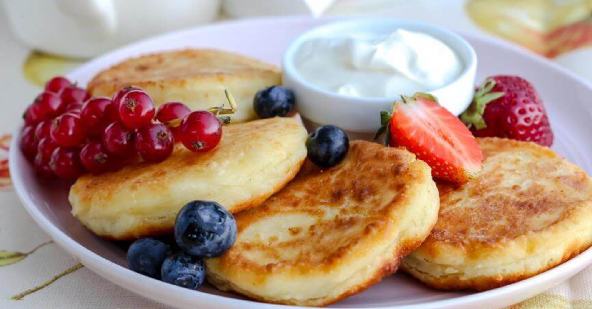 Puffy cottage cheese pancakes with a secret: they hold shape and turn out golden