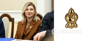 Zelenska appeared in public in a brooch Dove for 8800 UAH from Gunia Project: what it symbolizes