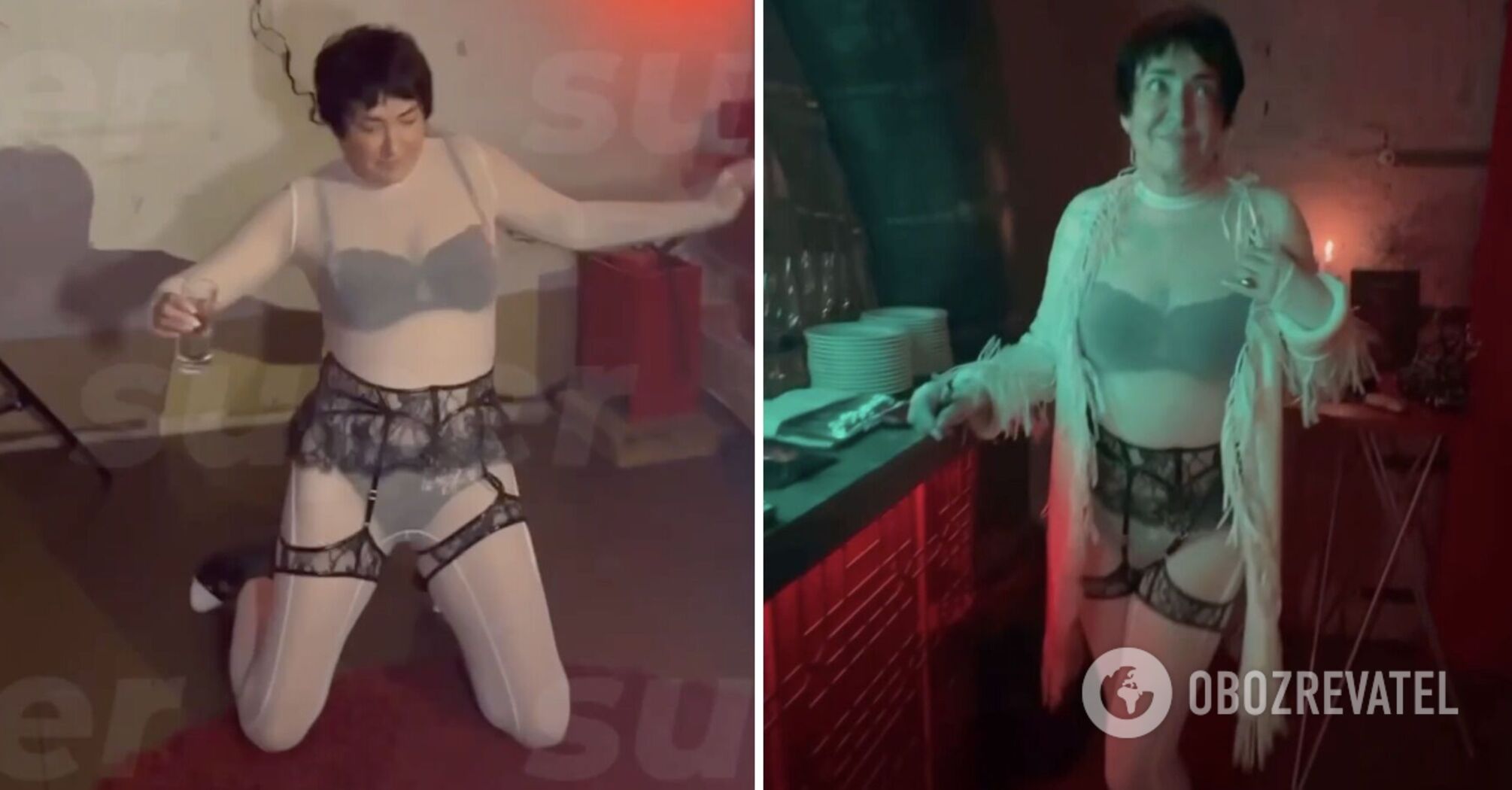 "Old fool": Lolita in lace in the company of naked Putinists "flashed" at the infamous party, where she climbed on all fours