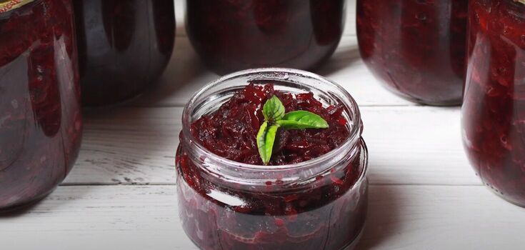The easiest beetroot salad for the winter: can be added to borscht and "Shuba"
