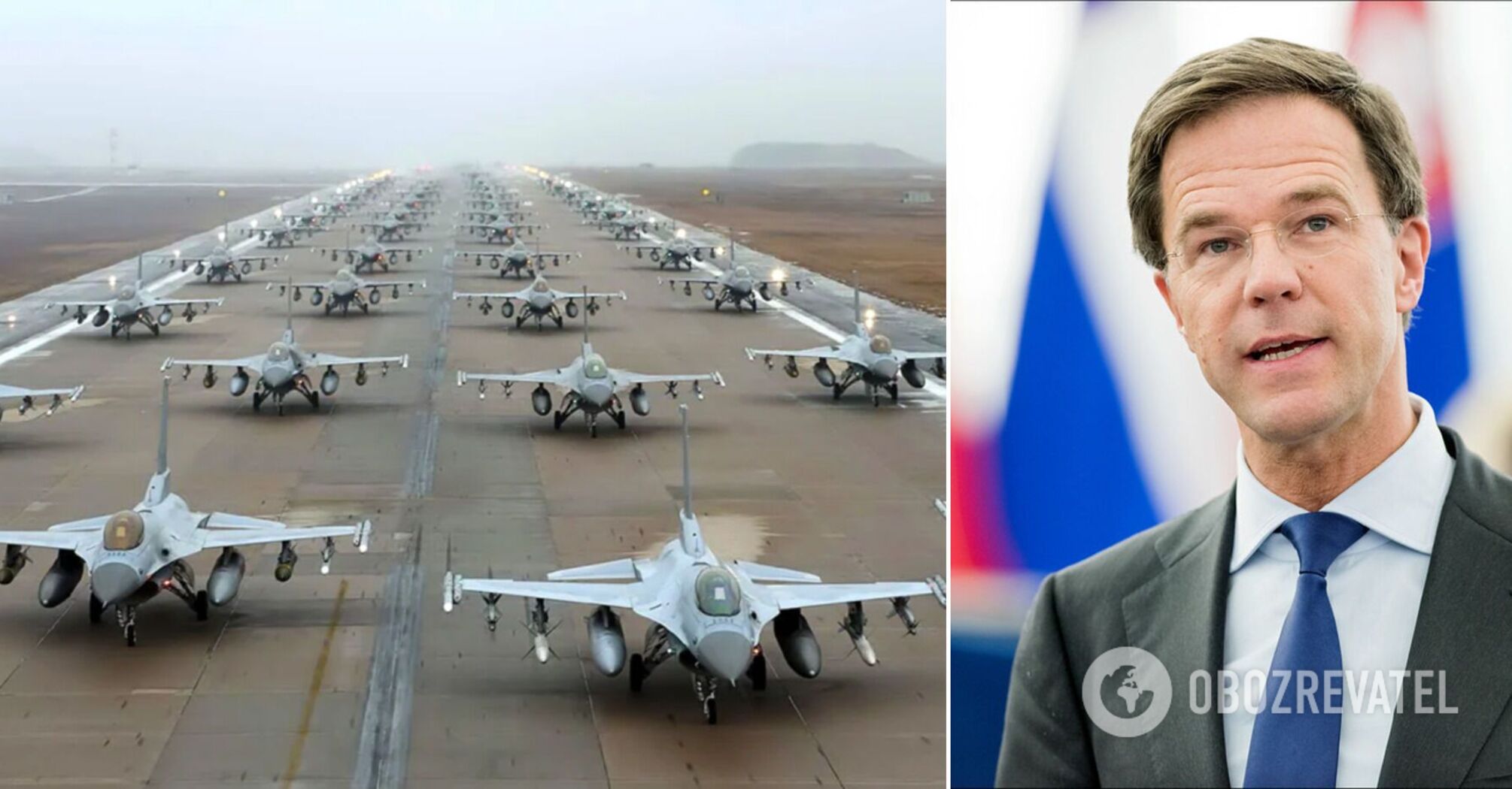 Holandia przygotowuje pierwsze 18 myśliwców F-16 do wysłania na Ukrainę: Zełenski opowiada o rozmowie z Rutte