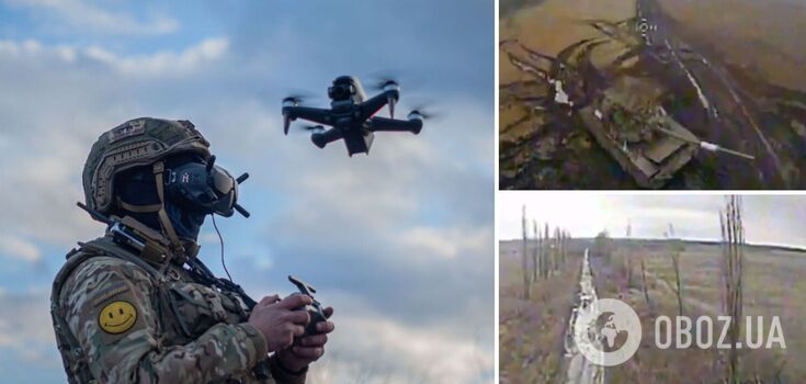 Tank, armored personnel carrier and several "loaves":The Defence Intelligence of Ukraine special unit burns occupants' equipment with FPV drones in Zaporizhzhia