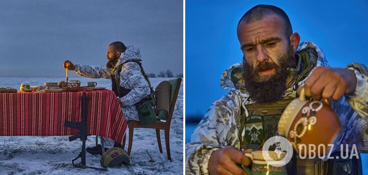 Military photographer touched with "festive" photos of defenders who cannot come home for Christmas