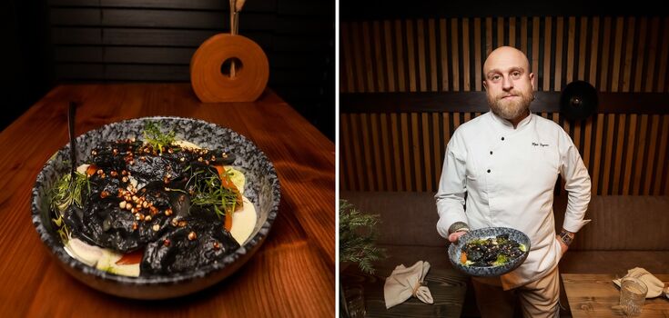 Varenyky with potatoes and yam cream: a Christmas dish from chef Yurii Didenko