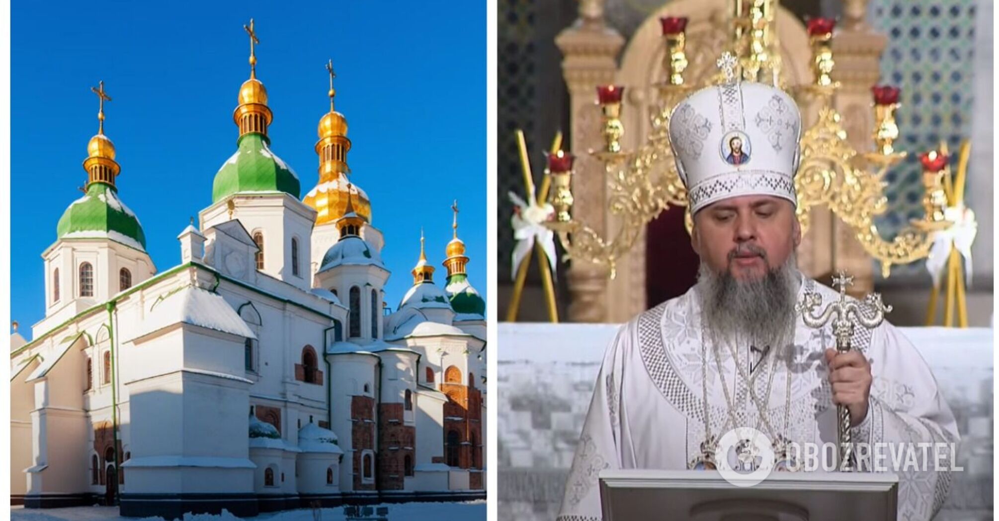 W katedrze św. Zofii w Kijowie odbyła się liturgia z okazji Bożego Narodzenia: parafianie opowiedzieli, o co się modlą i jak obchodzą święta. Wideo