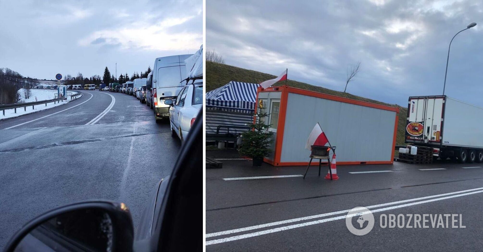 Poles do not allow cars to enter Ukraine