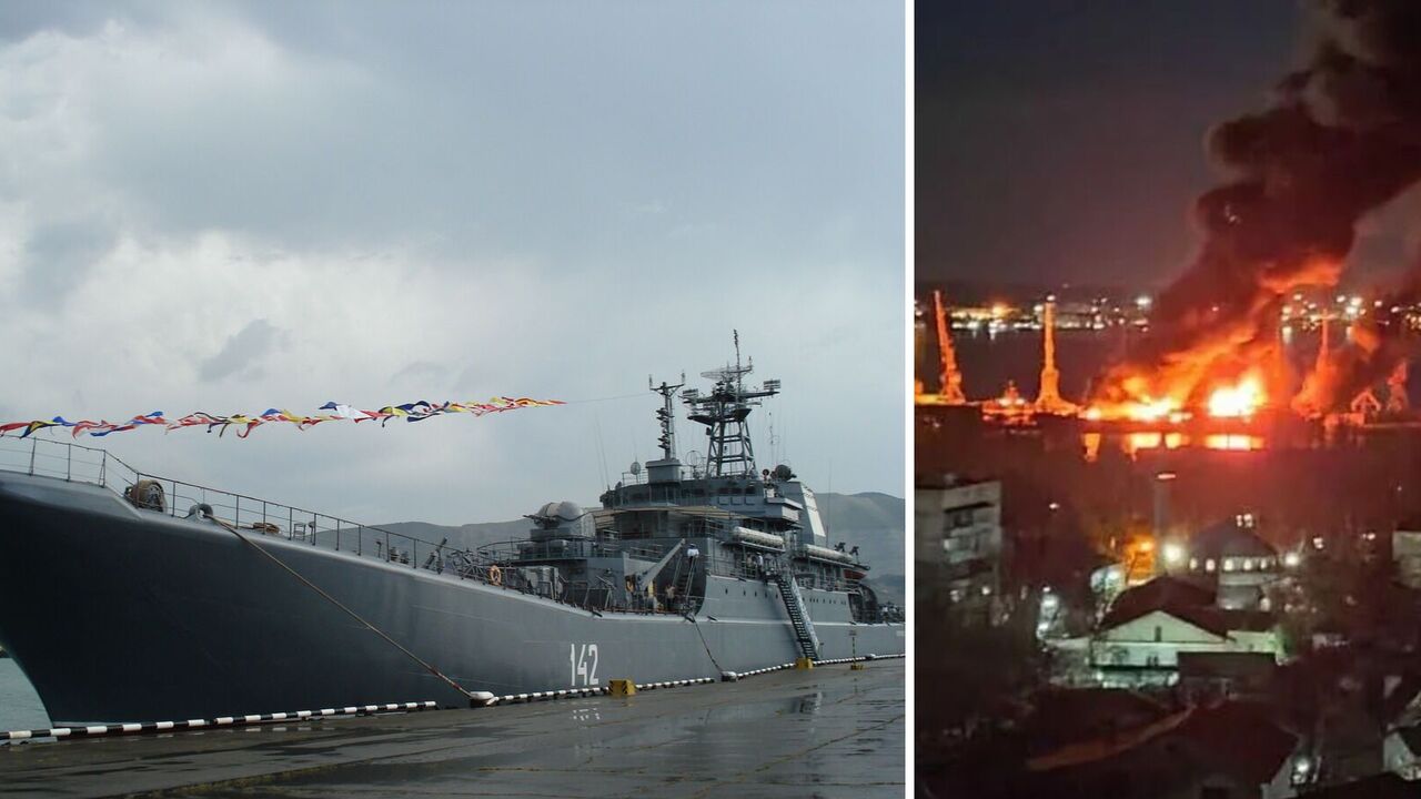 How the Armed Forces of Ukraine hit the enemy's large landing ship Novocherkassk: details have emerged