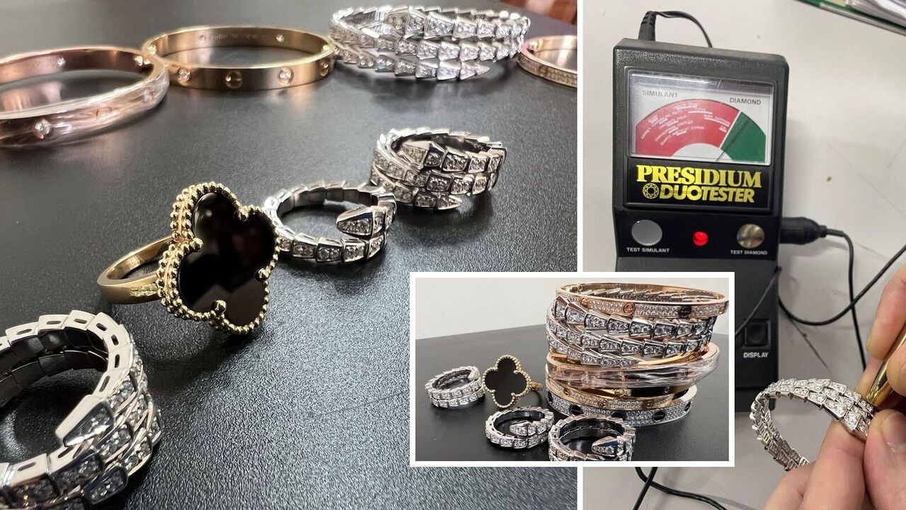 Customs officers found jewelry in a parcel