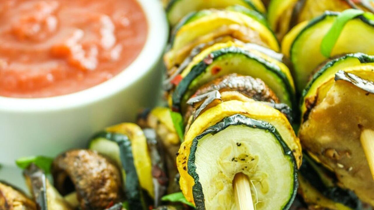 Zucchini kebabs recipe