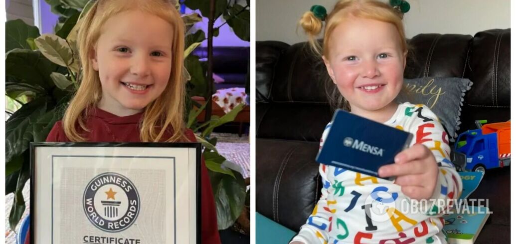 A two-year-old girl from the US became the youngest member of the Mensa High IQ Society, even making it to the Guinness Book of World Records