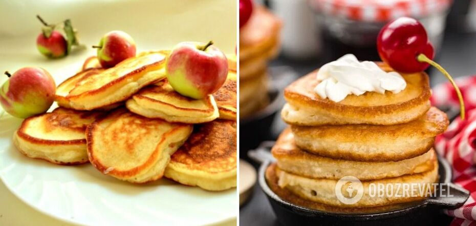 Pancakes made from thick dough