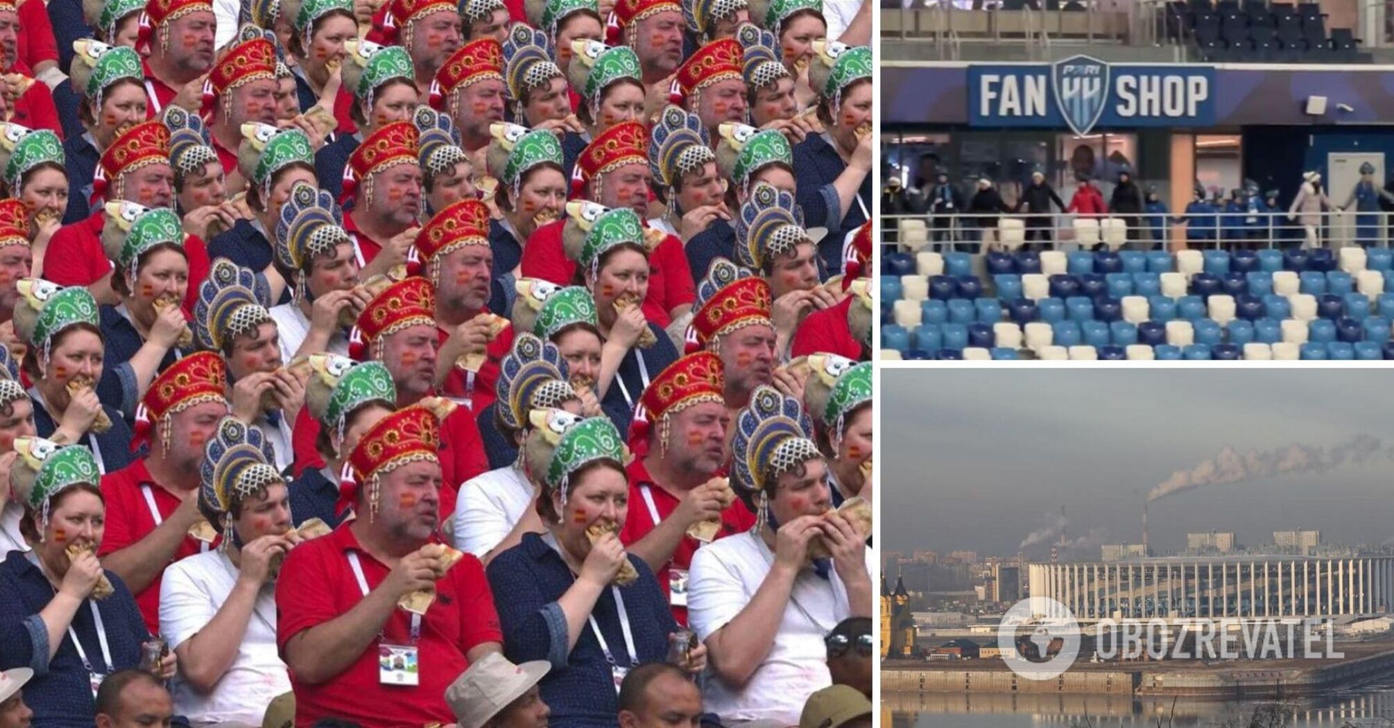 A "world record" for dancing in kokoshniks around a soccer field was set in Russia. Video