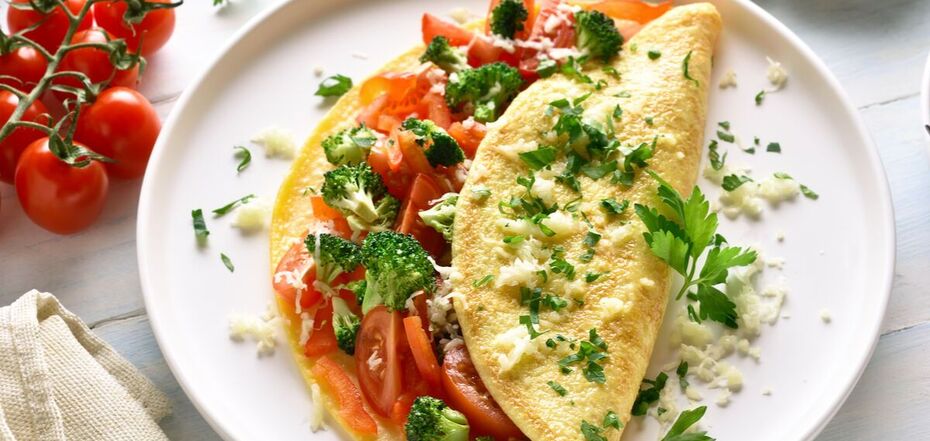 A hearty pita bread omelet for breakfast: prepared in just a few minutes