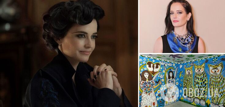 Francuska aktorka Eva Green w szaliku ukraińskiej marki przypomina o zbrodniach Rosji i niszczeniu ukraińskich zabytków. Zdjęcie
