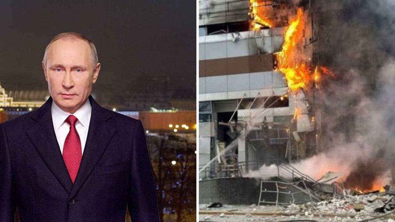 Podczas gdy w Kijowie wciąż usuwane są gruzy, Putin wygłasza orędzie noworoczne tym razem bez wojska