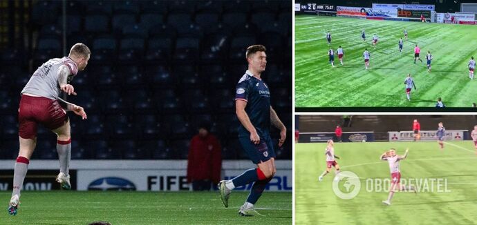 In Scotland, the goalkeeper came on as a substitute and scored a 'blind' super goal from 30 meters. Video