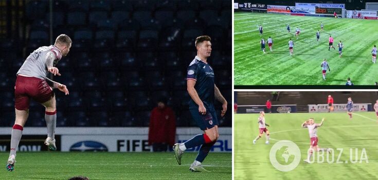 In Scotland, the goalkeeper came on as a substitute and scored a "blind" super goal from 30 meters. Video