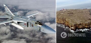 Rosyjski bombowiec Su-24M został zniszczony w pobliżu Wyspy Wężowej