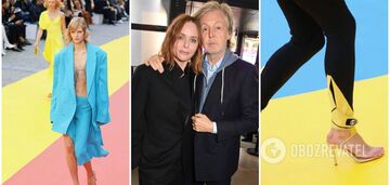 Córka Paula McCartneya zaprezentowała swoją nową kolekcję w niebiesko-żółtych kolorach na Paris Fashion Week. Zdjęcie