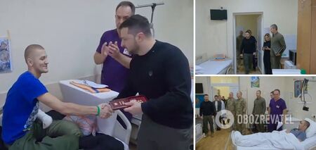 On the Day of the Armed Forces of Ukraine, Zelensky visited Ukrainian defenders in the hospital and presented awards. Video