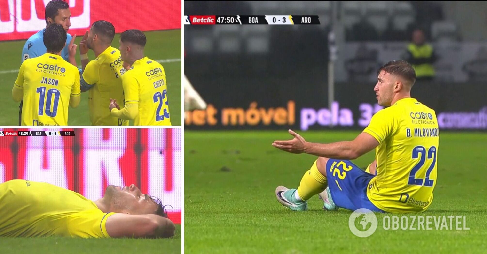 Scandal of the day. An injured ex-footballer of the Ukrainian national team was kicked off the field in Portugal instead of being helped by doctors. Video