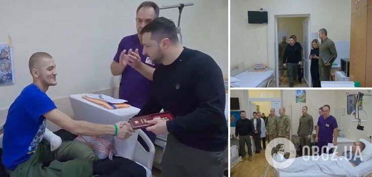 On the Day of the Armed Forces of Ukraine, Zelensky visited Ukrainian defenders in the hospital and presented awards. Video