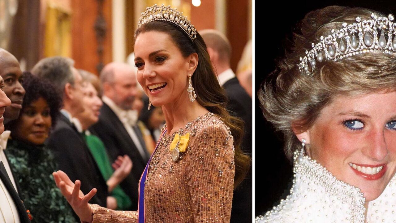 Kate Middleton wore a "revenge dress" to a diplomatic reception, sending "greetings" from Princess Diana