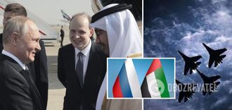 Accompanied by four fighters: Putin arrived in the UAE for the first time since the arrest order from the ISS, he was given a grand reception. Video